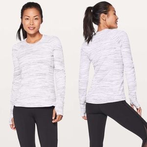 Lululemon Runderful Silver Spoon Long Sleeve Top